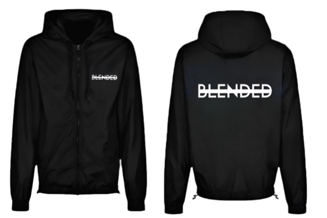 Black windbreaker